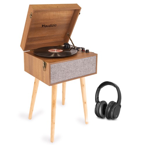 Retro table record player - table, on